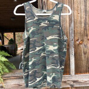 Vintage 80s Army Camo Tank Top